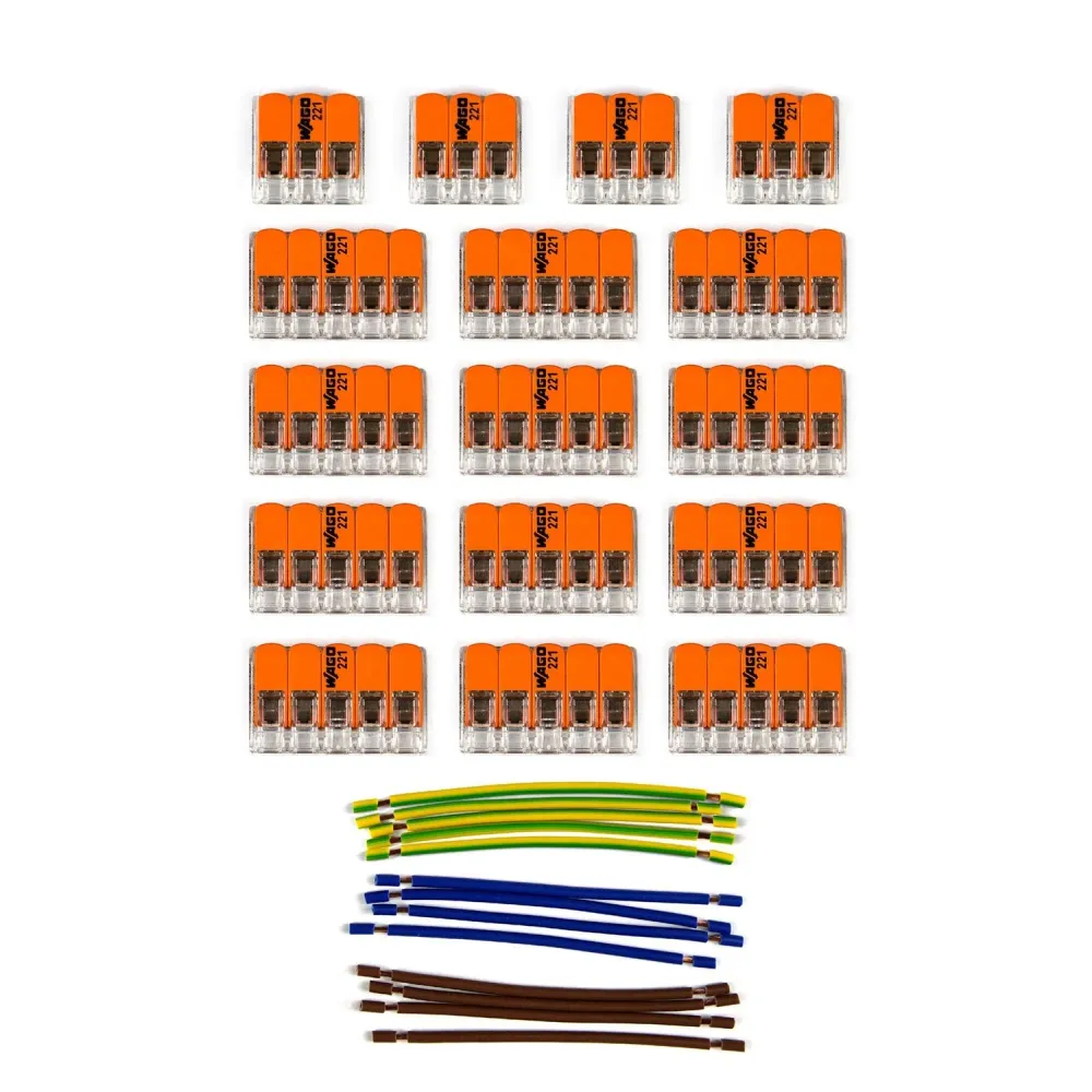 Kit de connexion WAGO compatible avec câble 3x pour pavillon à 14 trous