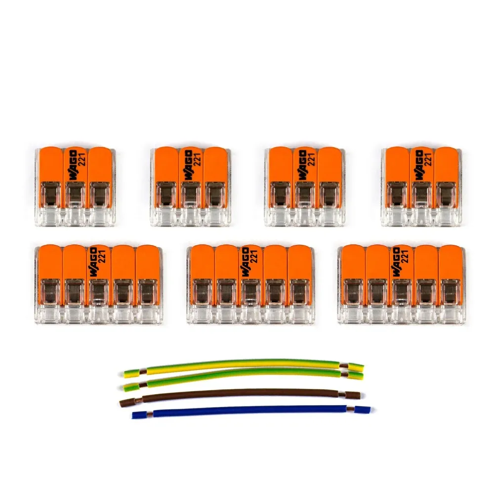 Kit de connexion WAGO compatible avec câble 3x pour pavillon à 5 trous