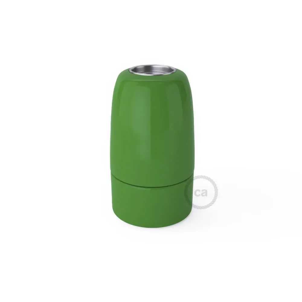 Kit douille E14 en porcelaine - Vert