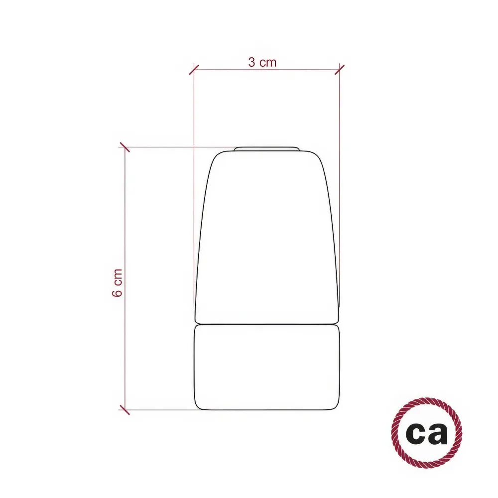 Kit douille E14 en porcelaine - Vert