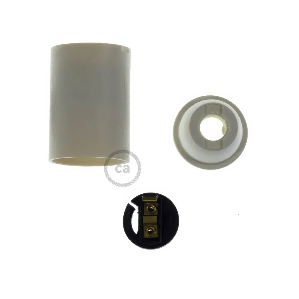 Kit douille E14 en thermoplastique - Blanc