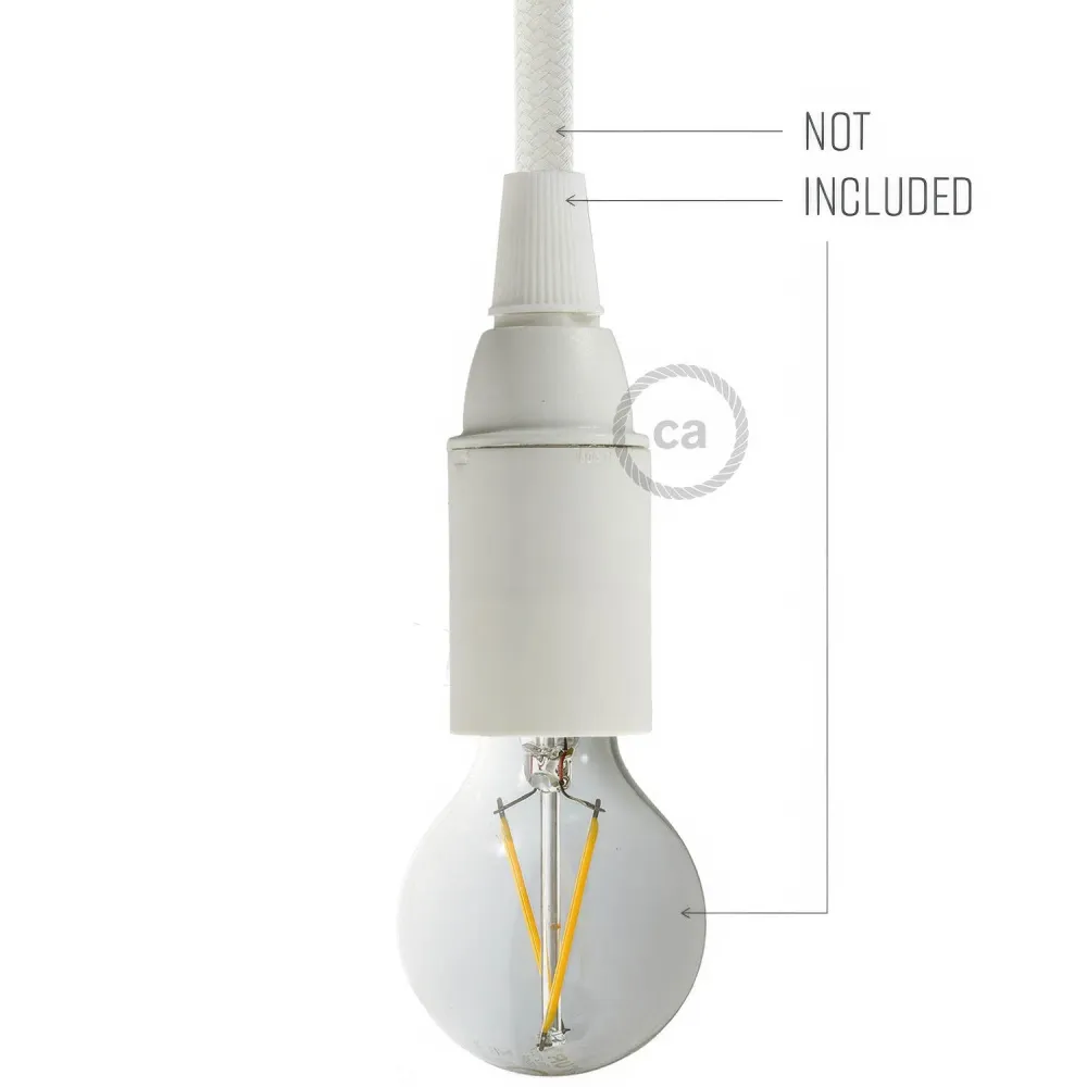 Kit douille E14 en thermoplastique - Blanc
