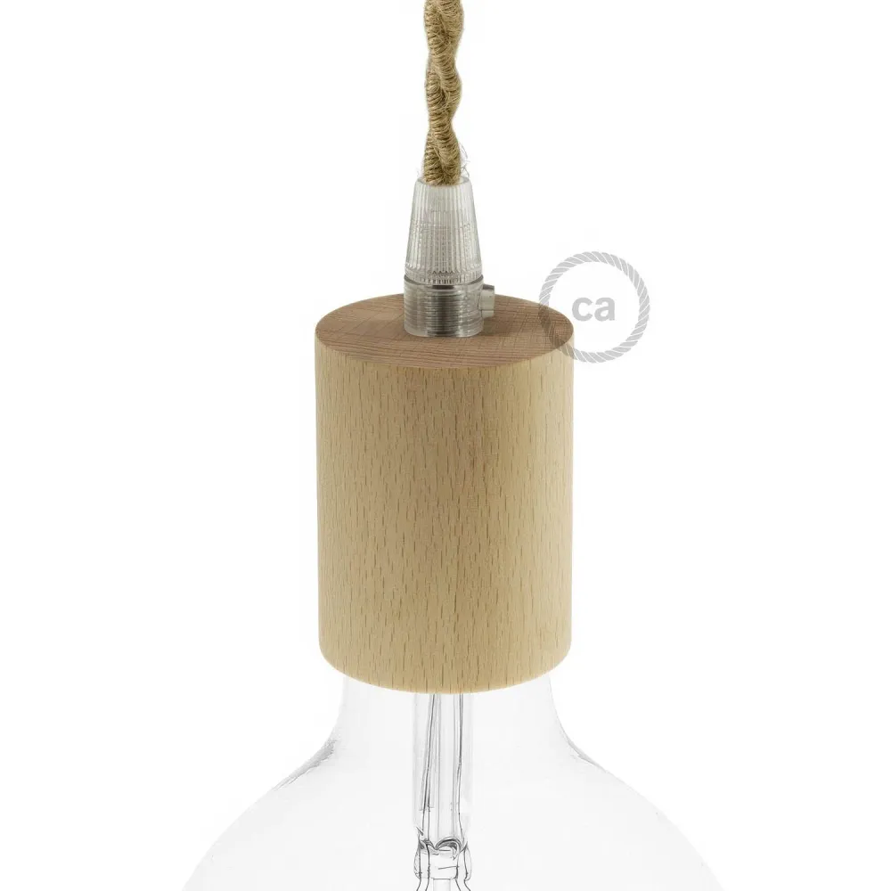 Kit douille E26 en bois - Neutre