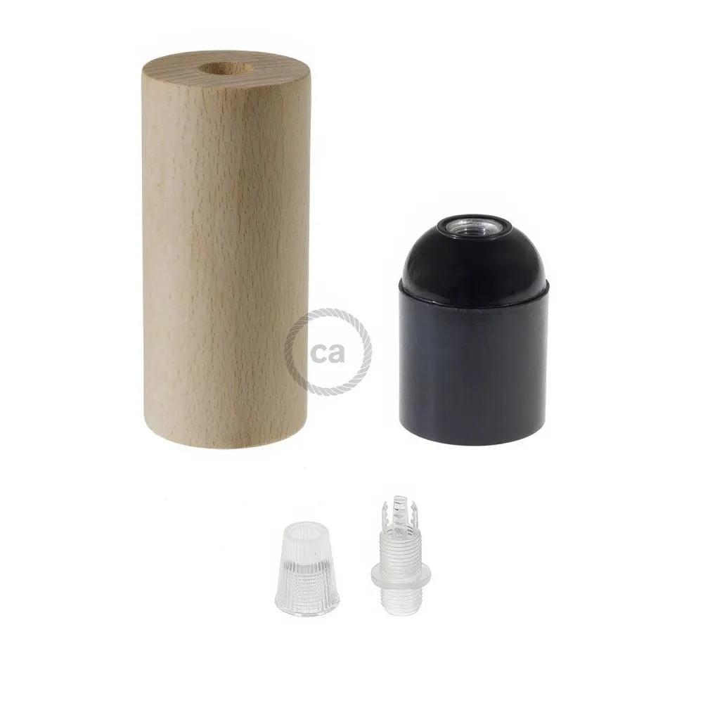 Kit douille E26 XL en bois pour cordes - Neutre