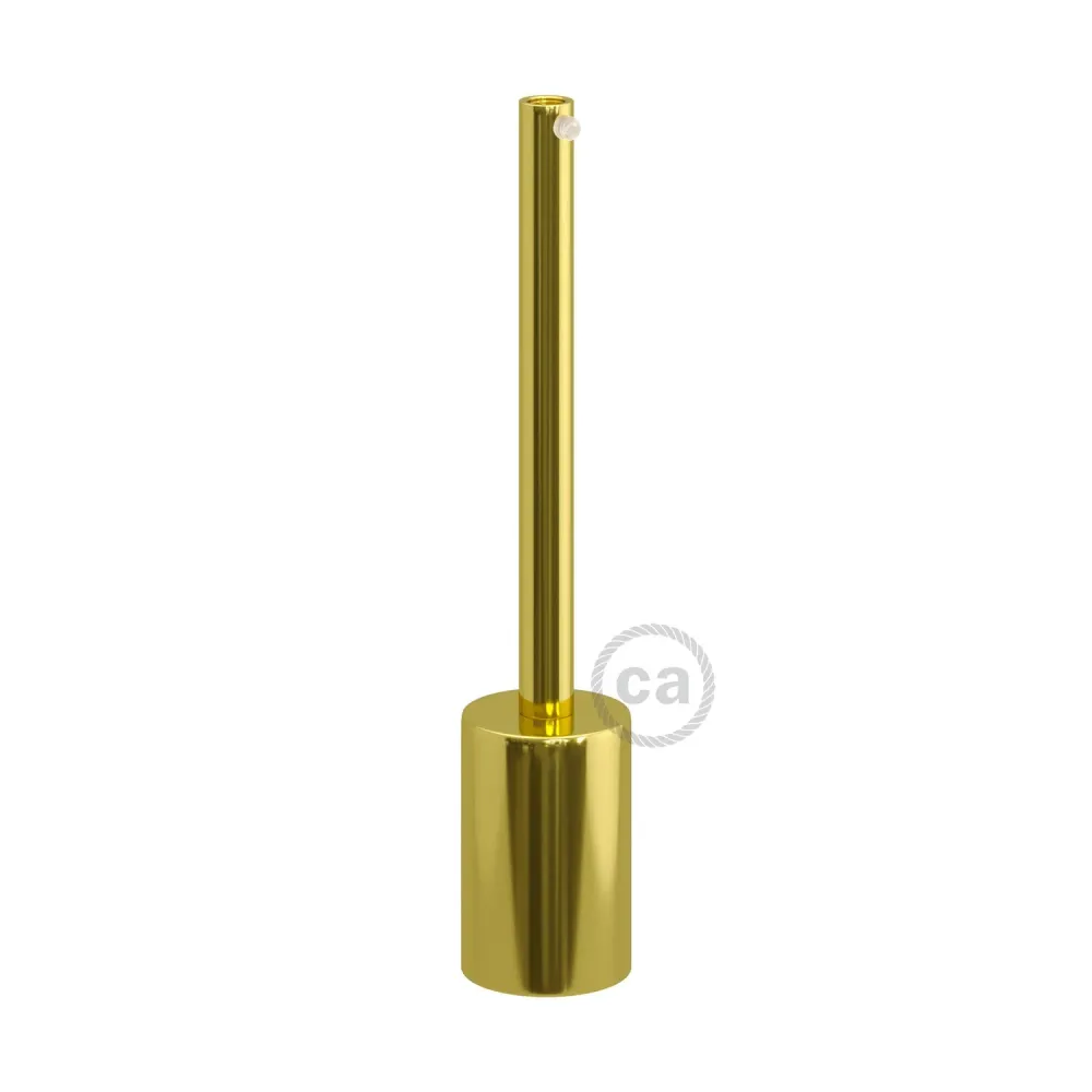 Kit douille E26 UL en métal cylindrique avec serre-câble de 15 cm - Laiton
