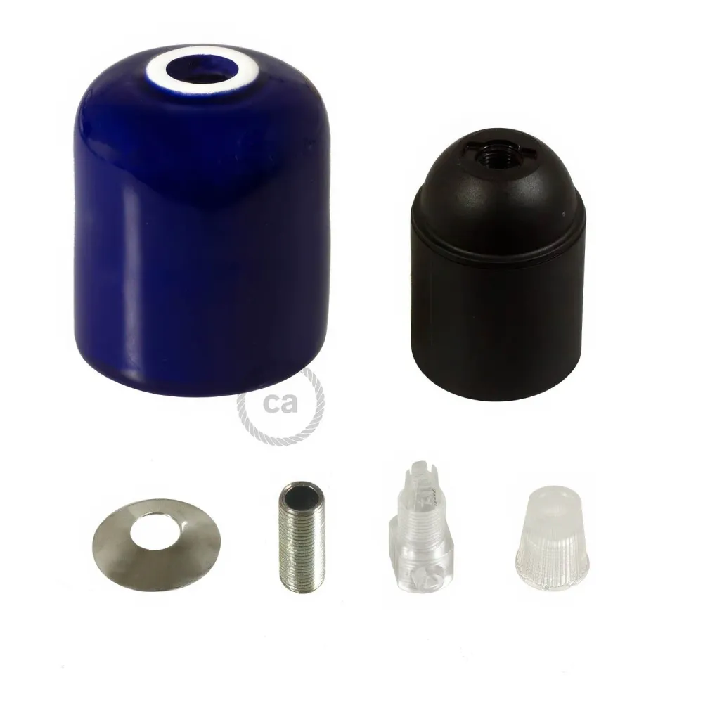 Kit douille E27 en céramique - Bleu