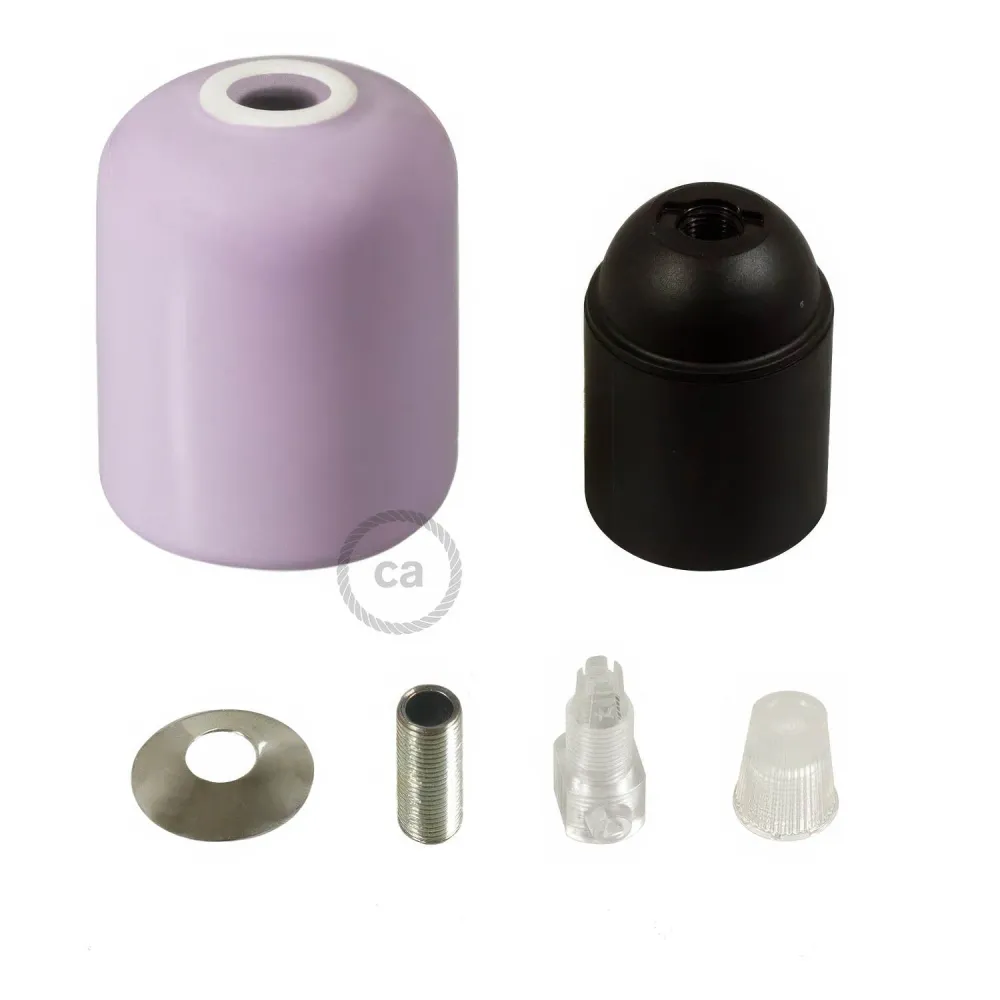 Kit douille E27 en céramique - Lilas