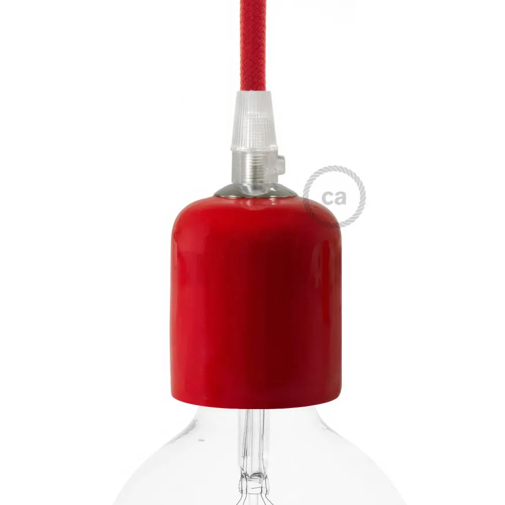 Kit douille E27 en céramique - Rouge