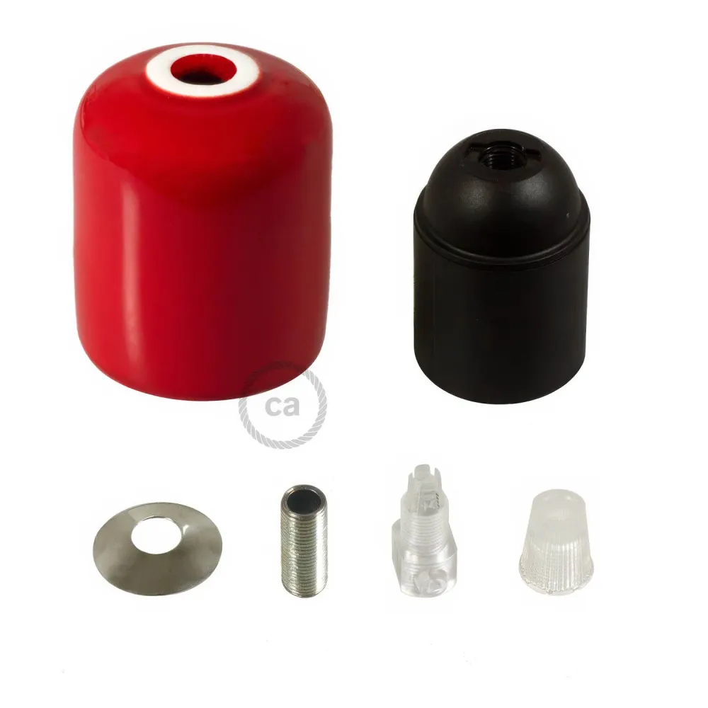 Kit douille E27 en céramique - Rouge