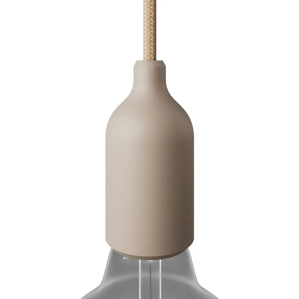 Kit douille E27 en silicone avec serre-câble dissimulé - Desert Brown