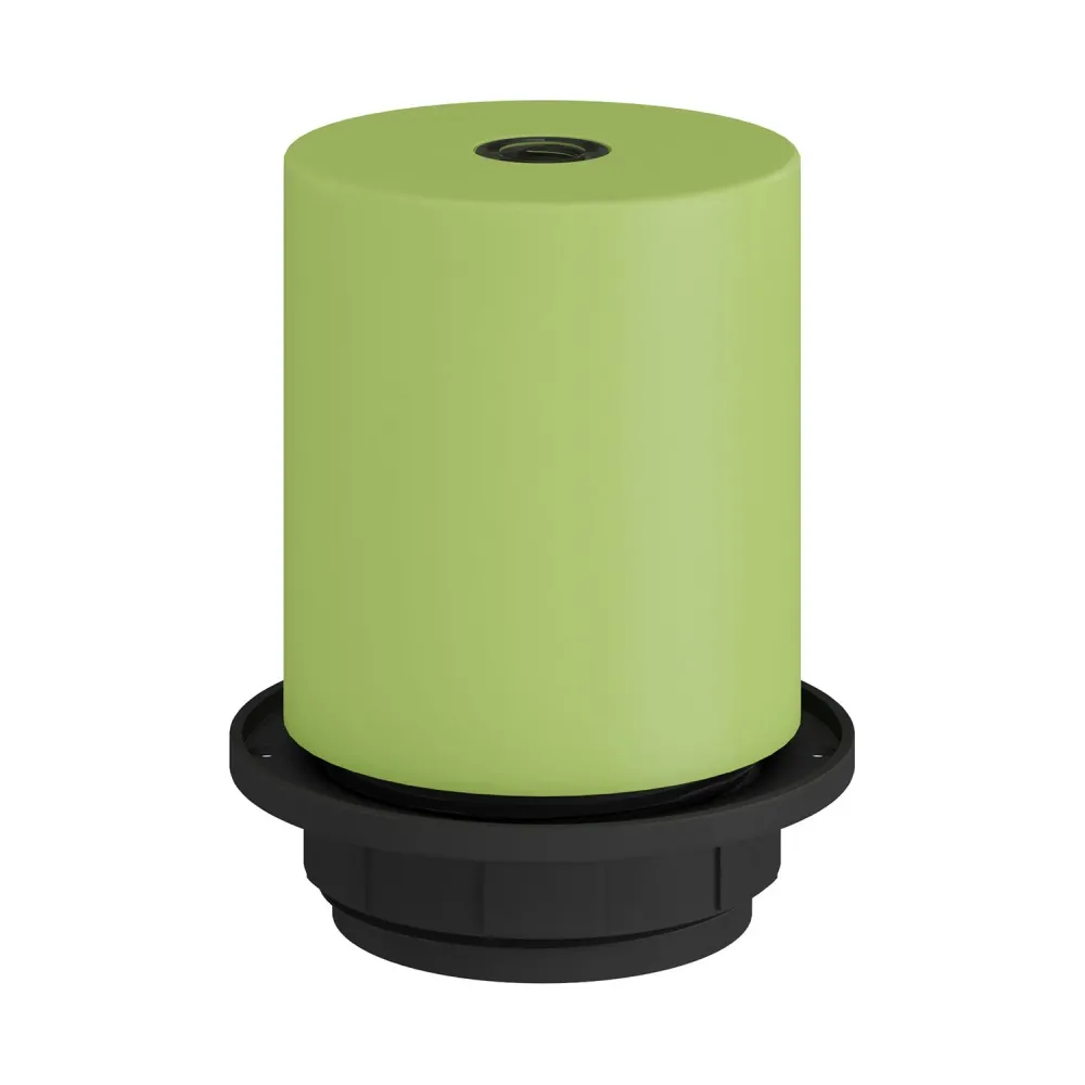 Kit douille métal demi-filetée E26 avec serre-câble dissimulé - Vert doux