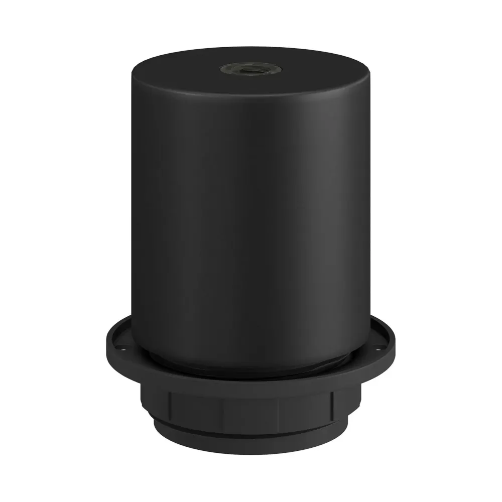Kit douille métal semi-fileté E26 avec serre-câble caché – Noir