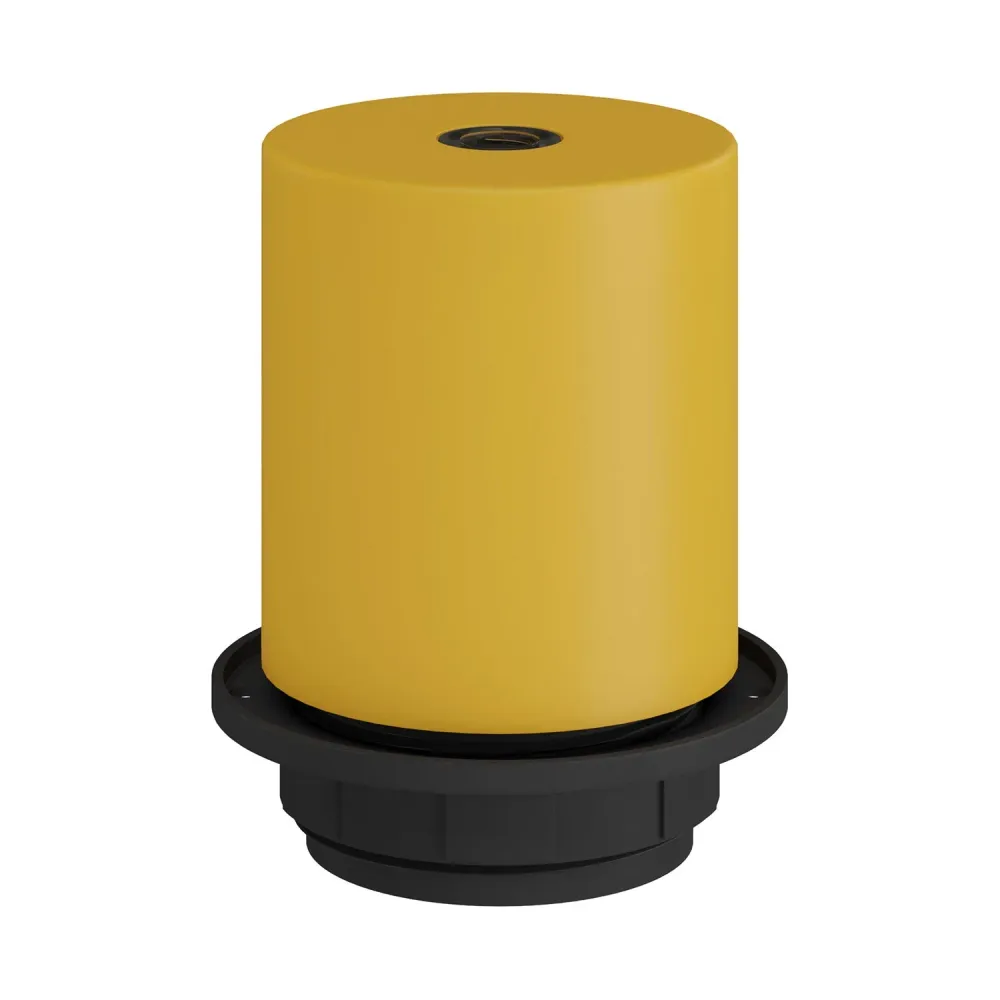 Kit douille métal semi-filetée E26 avec serre-câble dissimulé - jaune moutarde