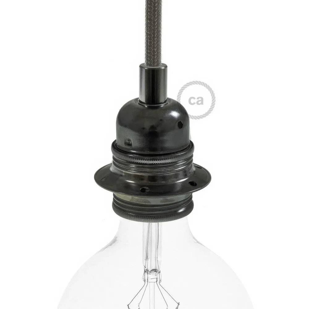 Kit douille pour ampoule E26 en céramique fait main - Blanc