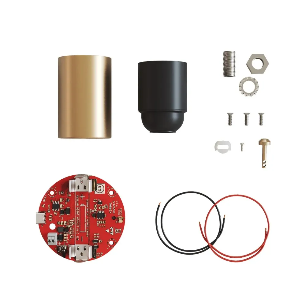 Kit électronique pour lampes à batterie 5V USB-C avec douille E27 - Bronze satiné