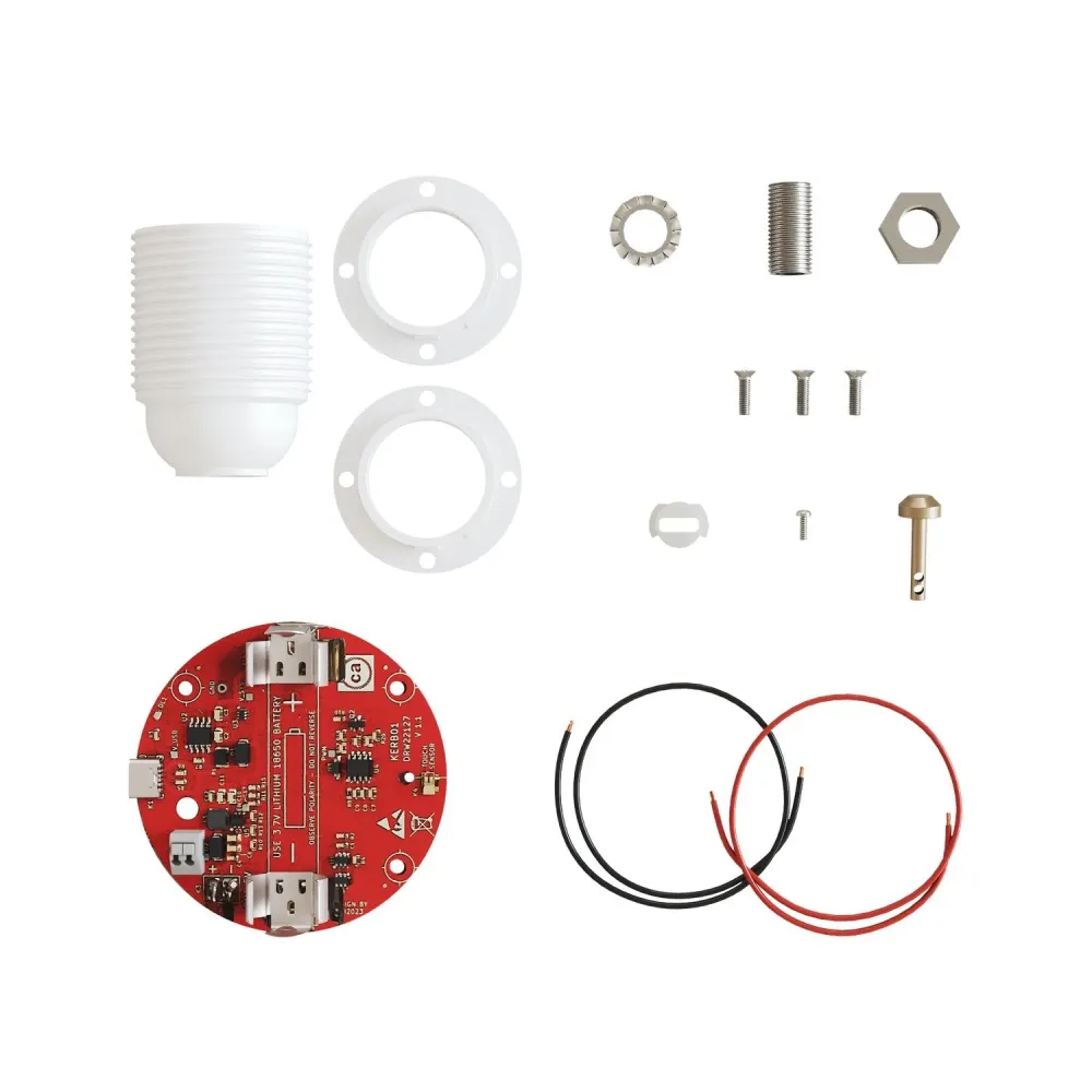 Kit électronique pour lampes à batterie 5V USB-C avec douille E27 filettato - Blanc