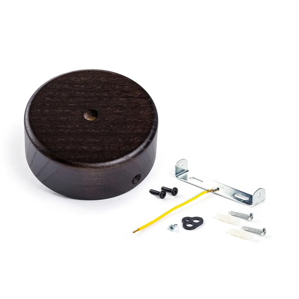Kit Mini pavillon cylindrique en bois à 1 trou central - Effet Wengé