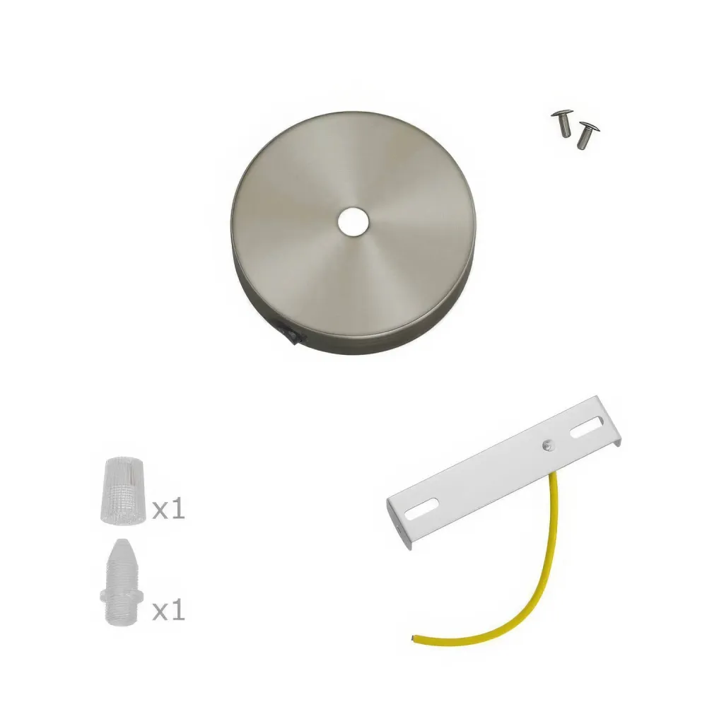 Kit mini pavillon cylindrique en métal avec interrupteur - Titane satiné