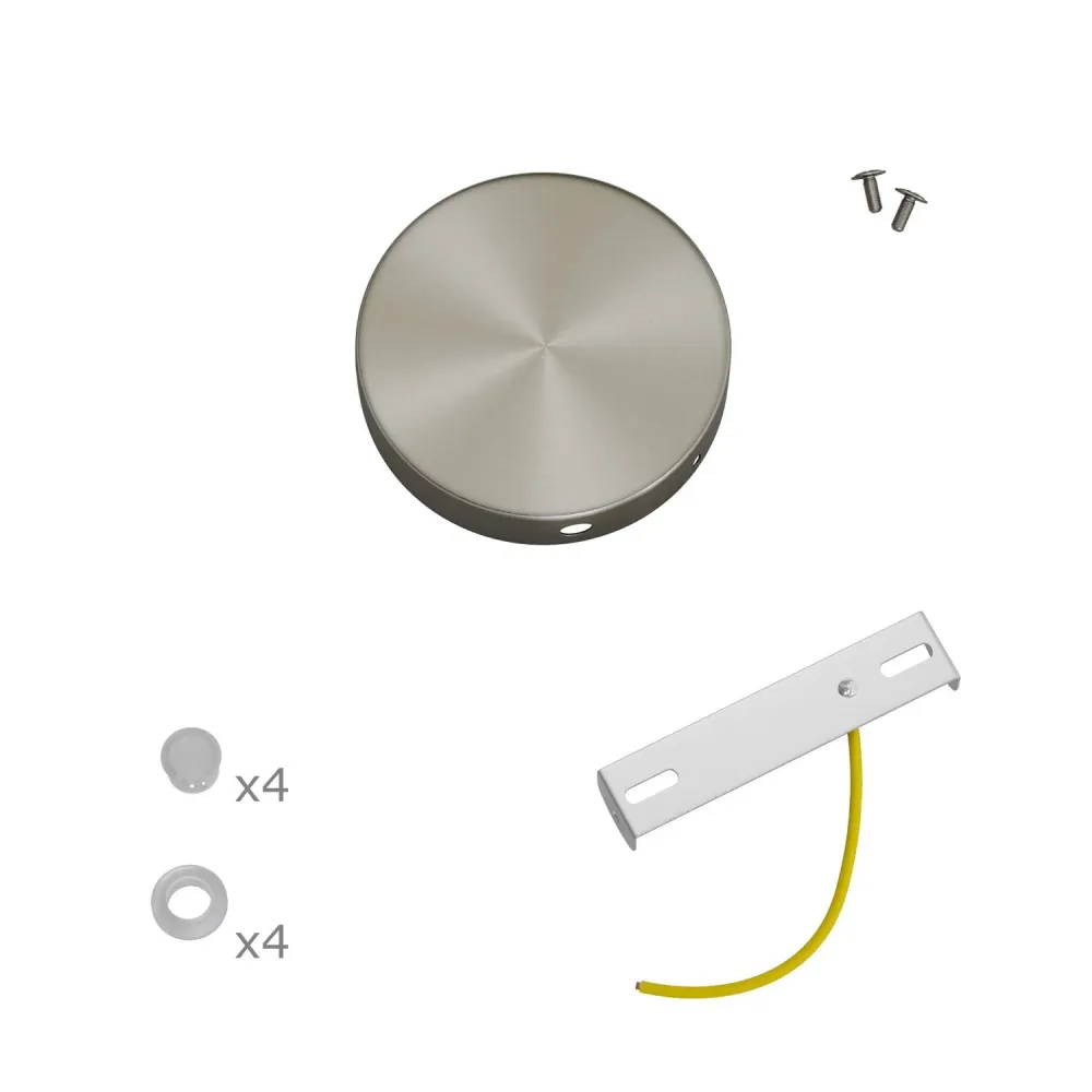 Kit Mini pavillon cylindrique en métal à 4 trous latéraux (boîte de dérivation) - Titane satiné