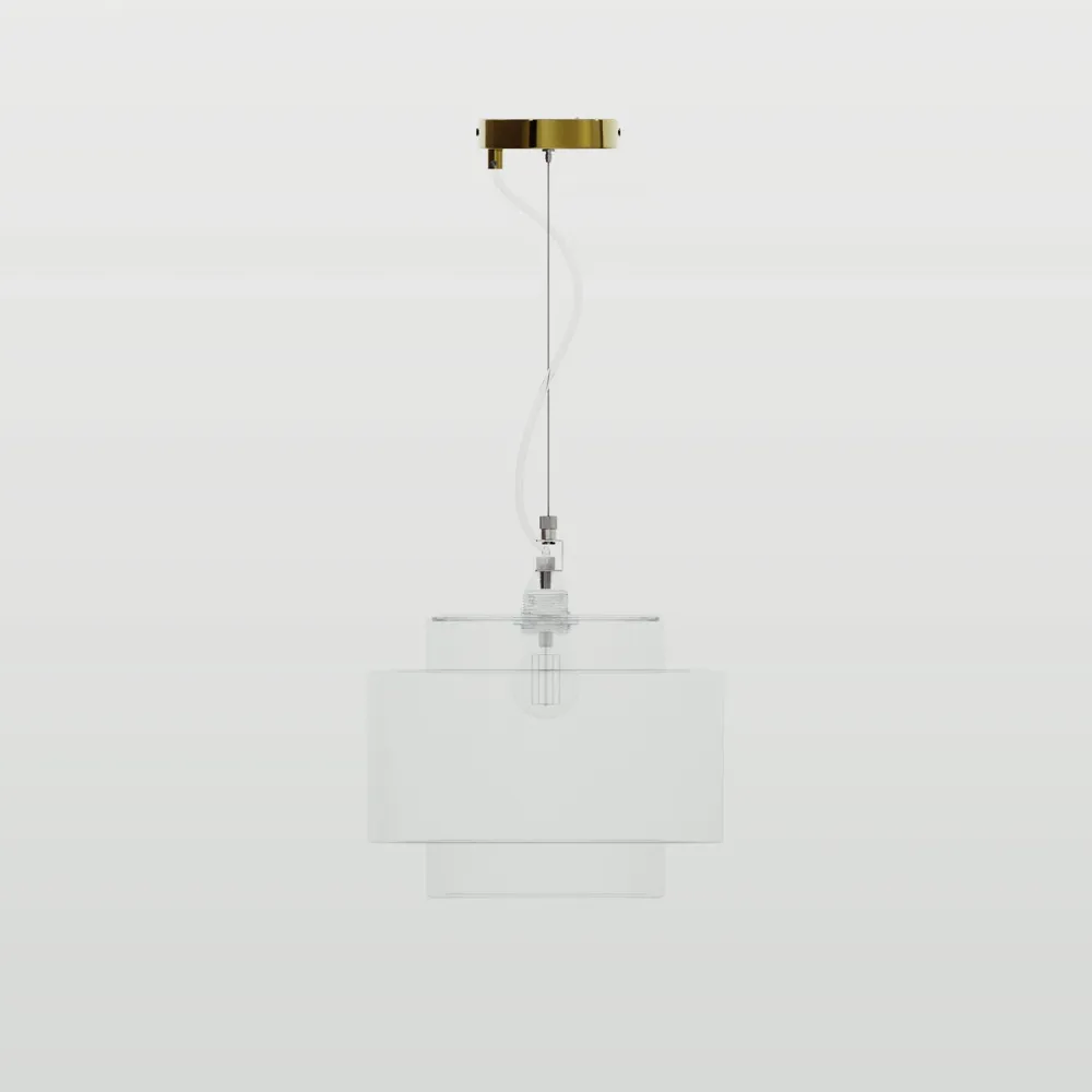 Kit Pavillon Ø 120 mm avec suspension en acier et balancier micrométrique - Laiton