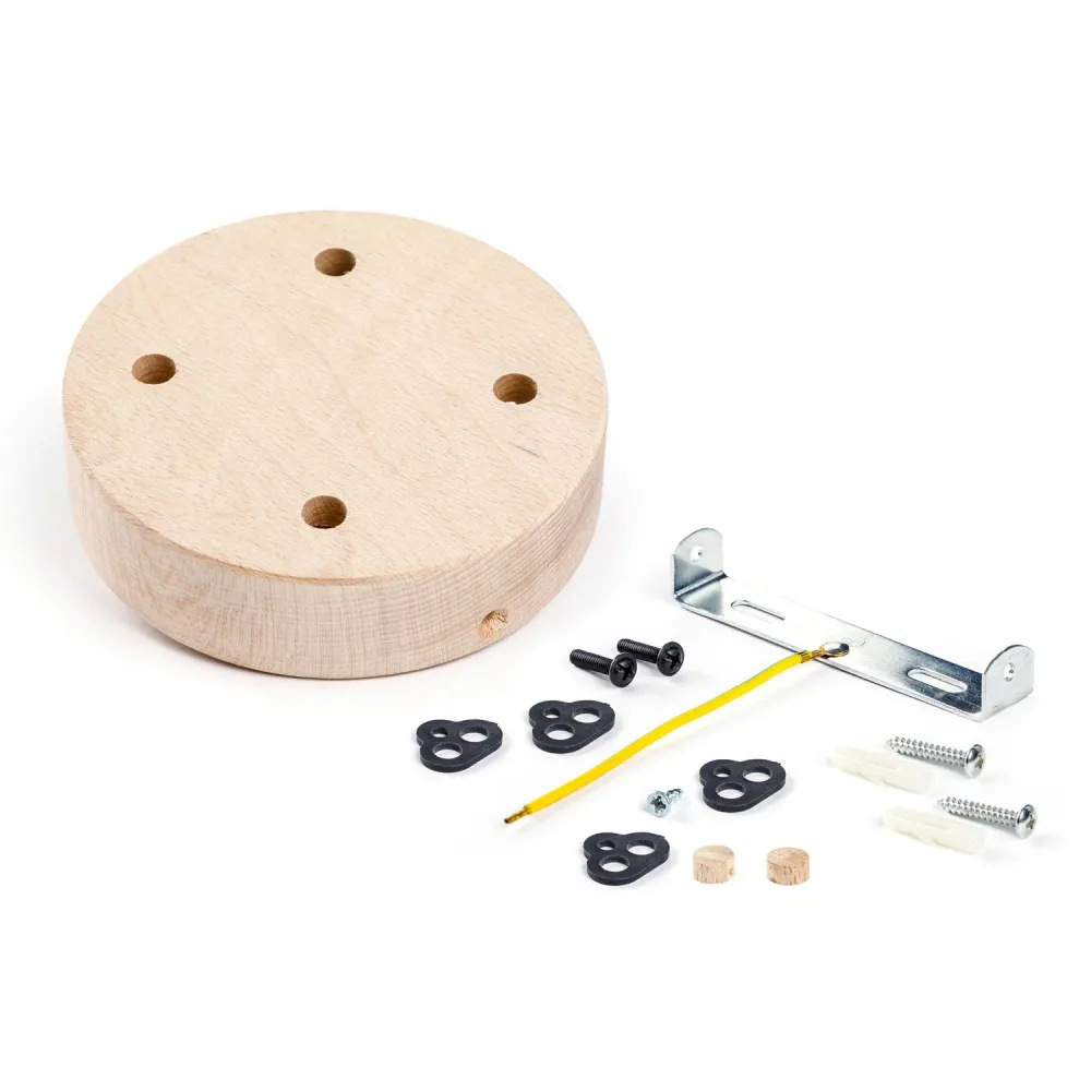 Kit pavillon cylindrique en bois à 4 trous - Neutre