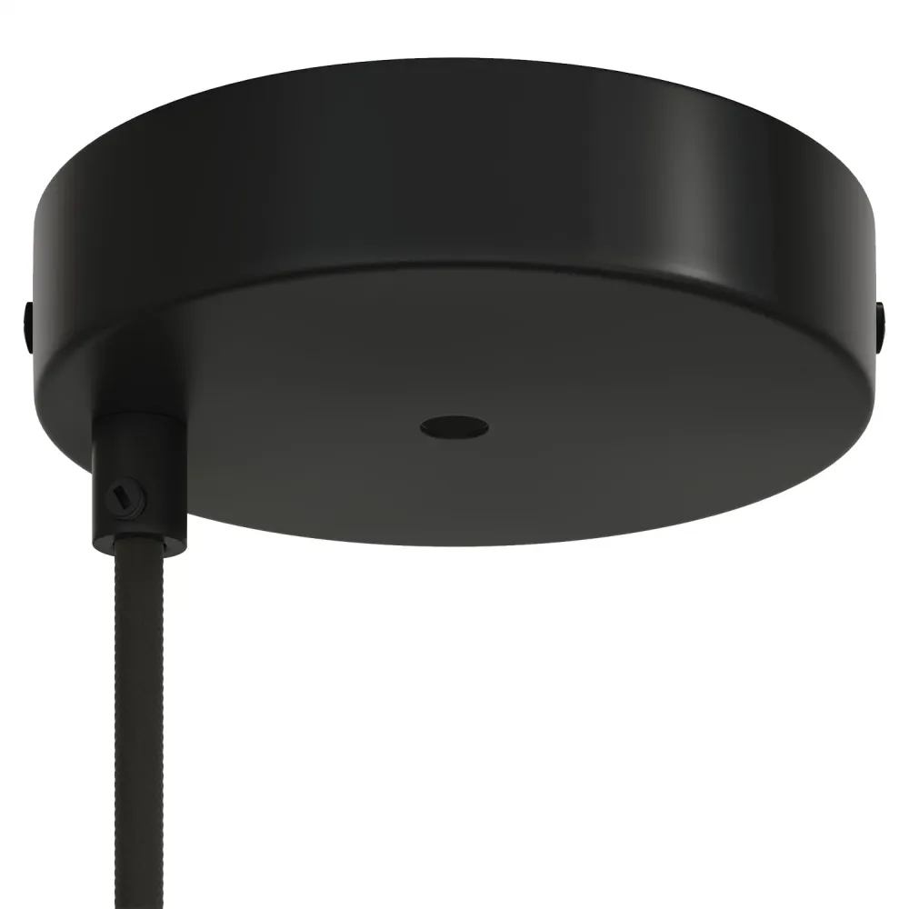 Kit Pavillon cylindrique en métal Ø 120 mm avec 2 trous, central et décentré - Noir mat