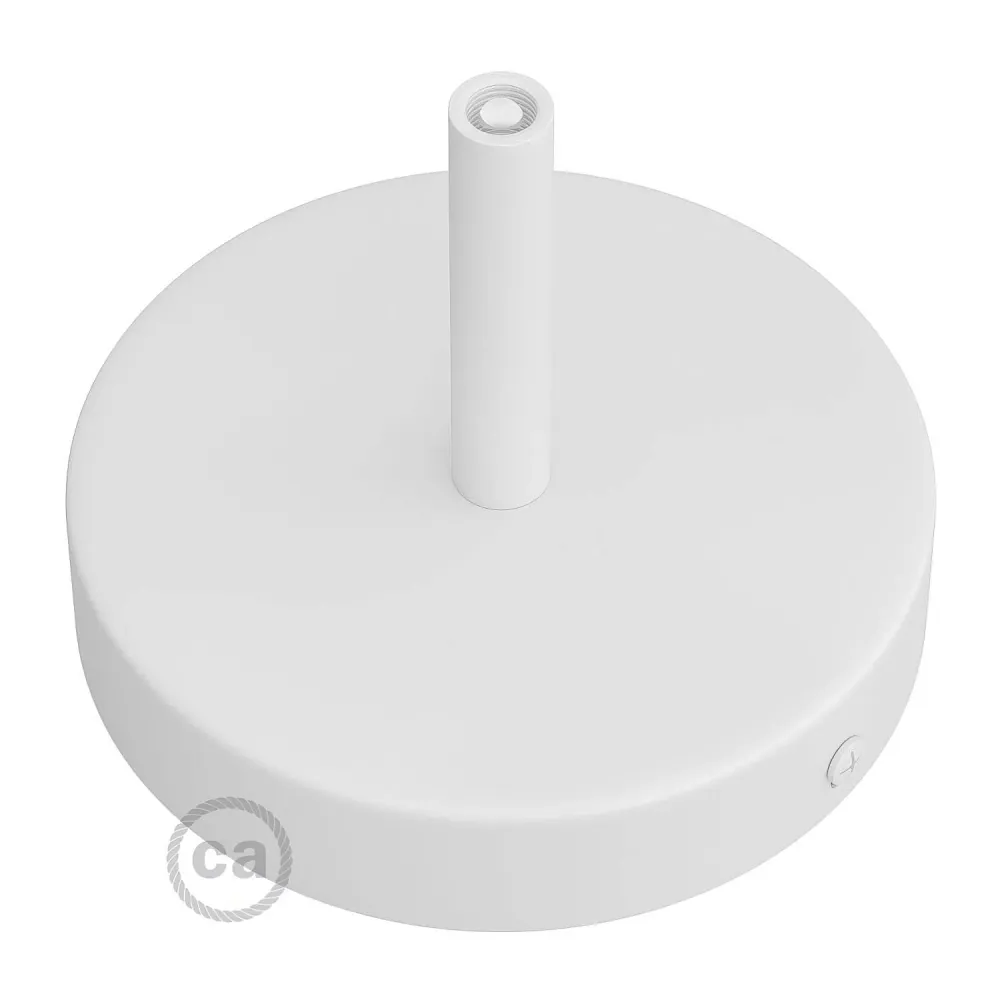 Kit pavillon cylindrique en métal avec serre-câble de 7 cm - Blanc mat