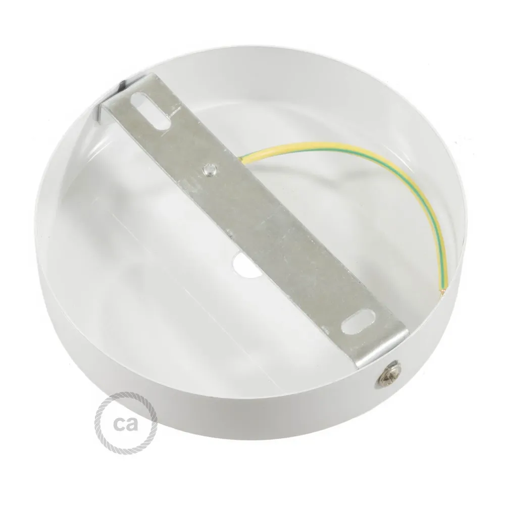 Kit pavillon cylindrique en métal avec serre-câble de 7 cm - Blanc mat