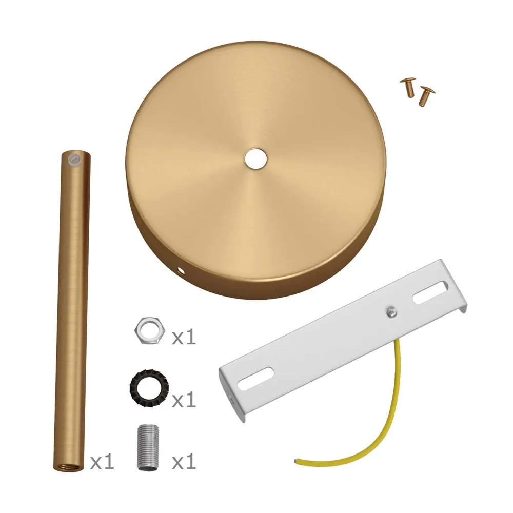 Kit pavillon cylindrique en métal avec serre-câble de 15 cm - Bronze satiné