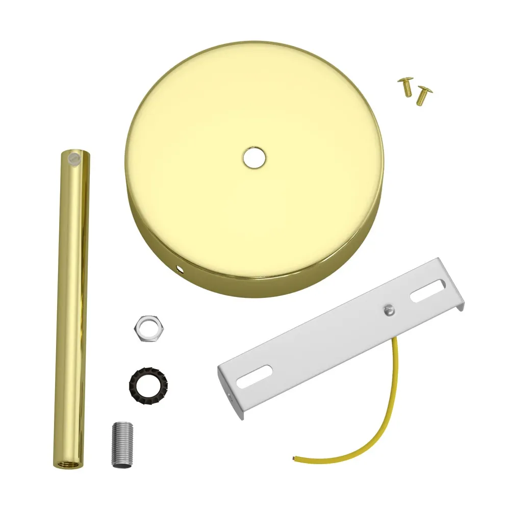 Kit pavillon cylindrique en métal avec serre-câble de 15 cm - Laiton