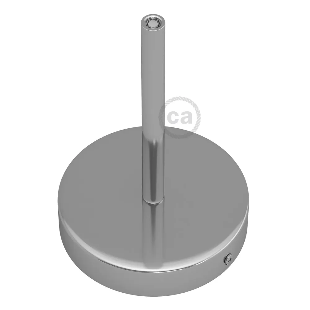 Kit pavillon cylindrique en métal avec serre-câble de 15 cm - Chrome
