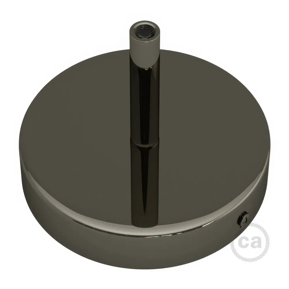 Kit pavillon cylindrique en métal avec serre-câble de 7 cm - Noir perle