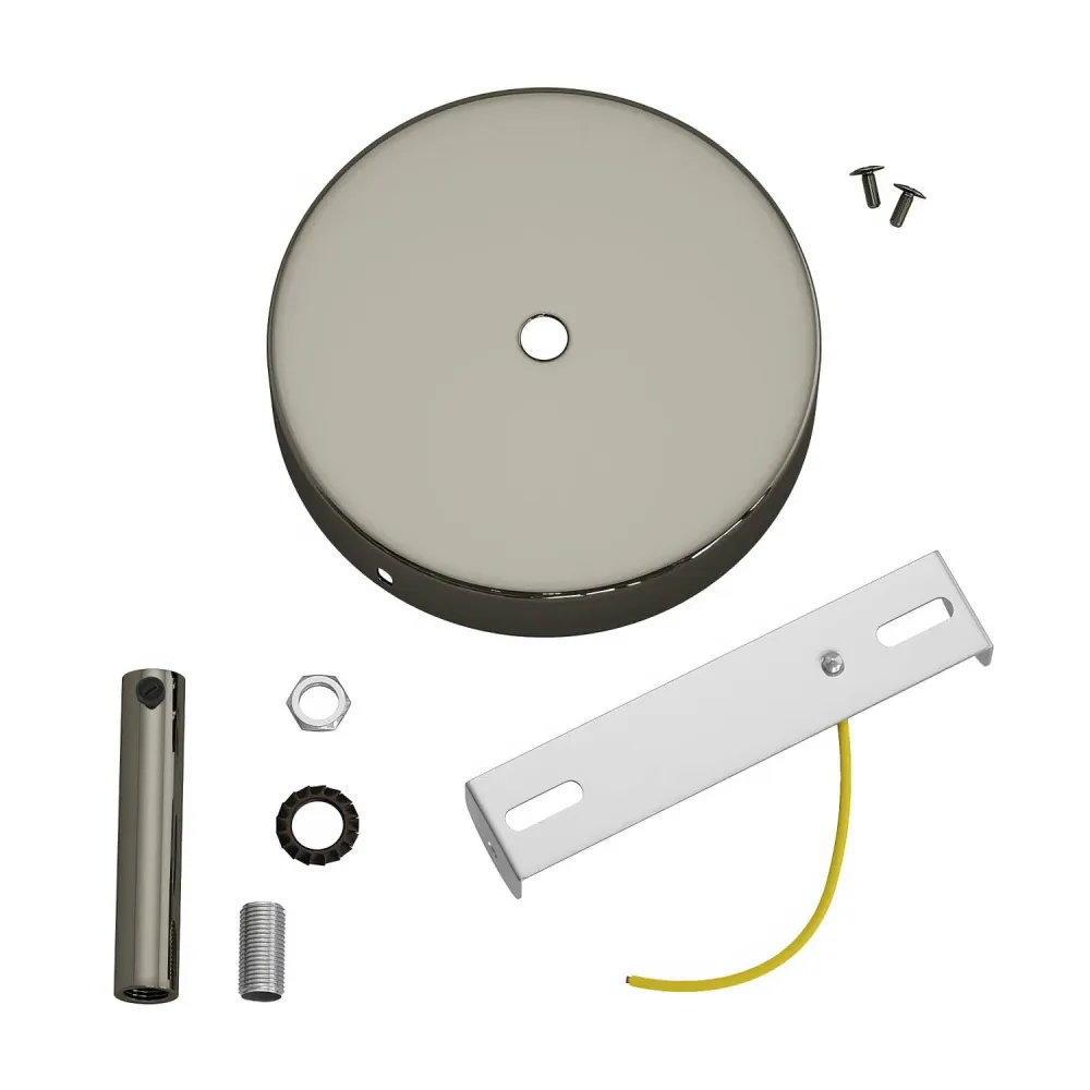 Kit pavillon cylindrique en métal avec serre-câble de 7 cm - Noir perle