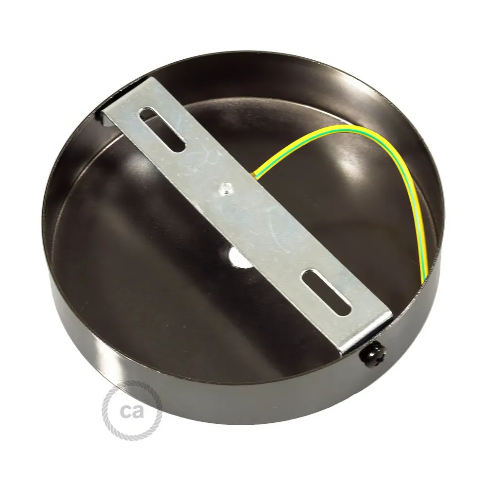 Kit pavillon cylindrique en métal avec serre-câble de 7 cm - Noir perle