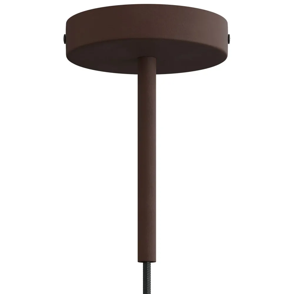 Kit pavillon cylindrique en métal avec serre-câble de 15 cm - Rouille foncée laquée