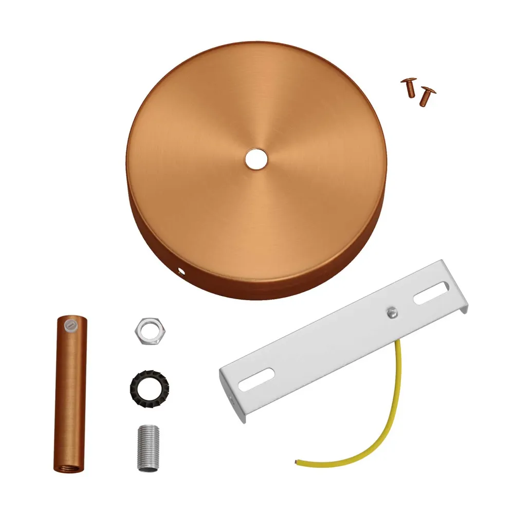 Kit pavillon cylindrique en métal avec serre-câble de 7 cm - Cuivre satiné