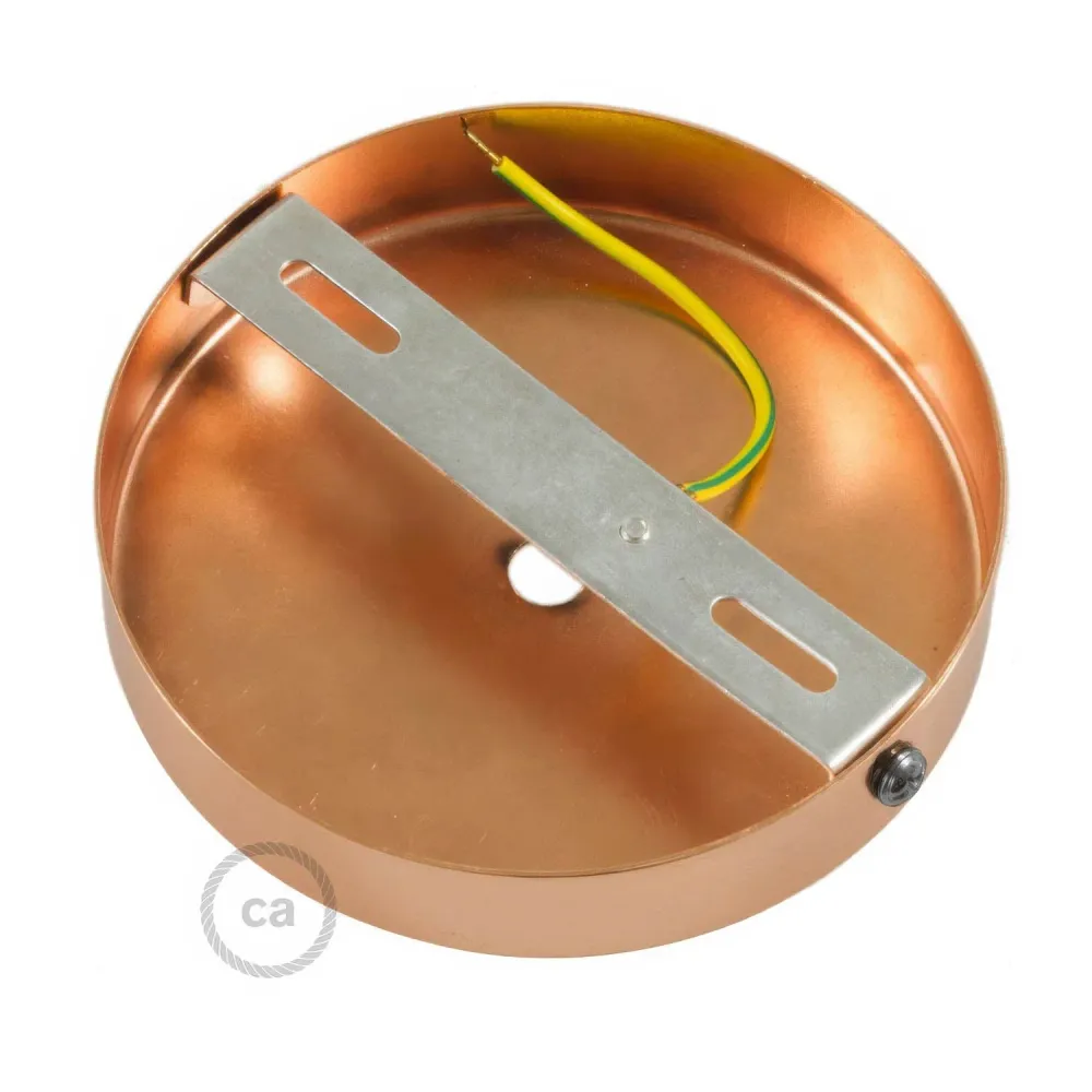 Kit pavillon cylindrique en métal avec serre-câble de 7 cm - Cuivre satiné