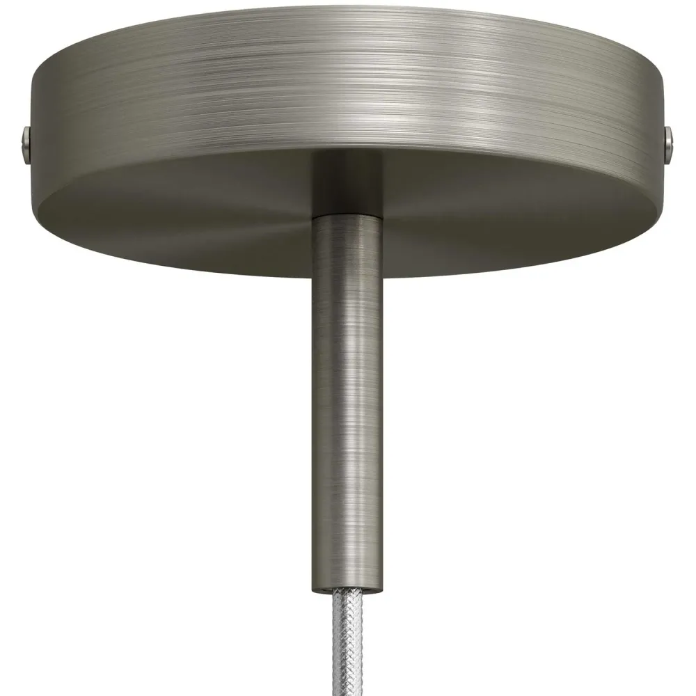 Kit pavillon cylindrique en métal avec serre-câble de 7 cm - Titane satiné