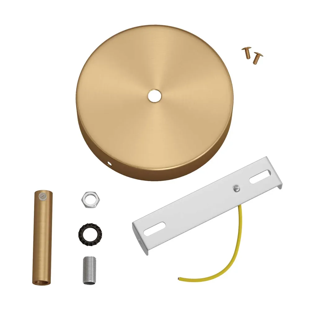 Kit pavillon cylindrique en métal avec serre-câble de 7 cm - Bronze satiné