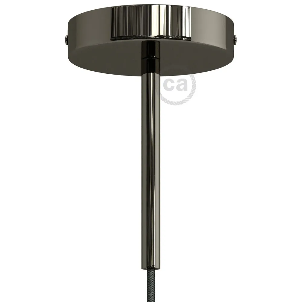 Kit pavillon cylindrique en métal avec serre-câble de 15 cm - Noir perle