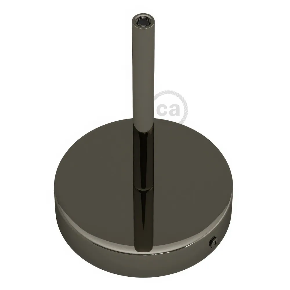 Kit pavillon cylindrique en métal avec serre-câble de 15 cm - Noir perle