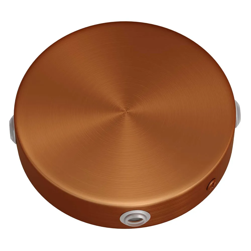 Kit pavillon cylindrique en métal à 4 trous latéraux (boîte de dérivation) - Cuivre satiné