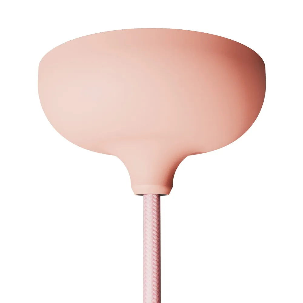 Kit pavillon en silicone avec trou central et prédisposition pour trou latéral - Saumon