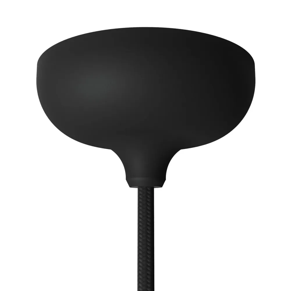 Kit pavillon en silicone avec trou central et prédisposition pour trou latéral - Noir