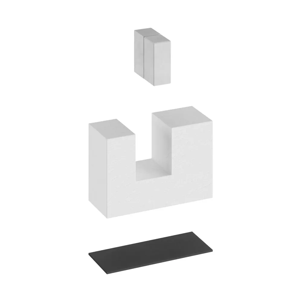 Kit pieds en bois, support pour lampe de table - Blanc