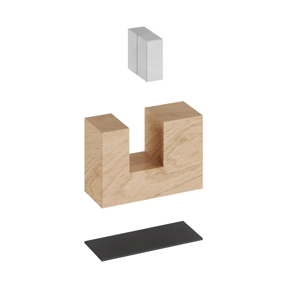 Kit pieds en bois, support pour lampe de table - Neutre