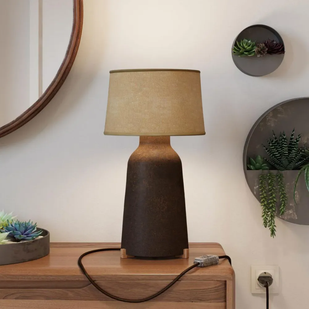 Kit pieds en bois, support pour lampe de table - Neutre
