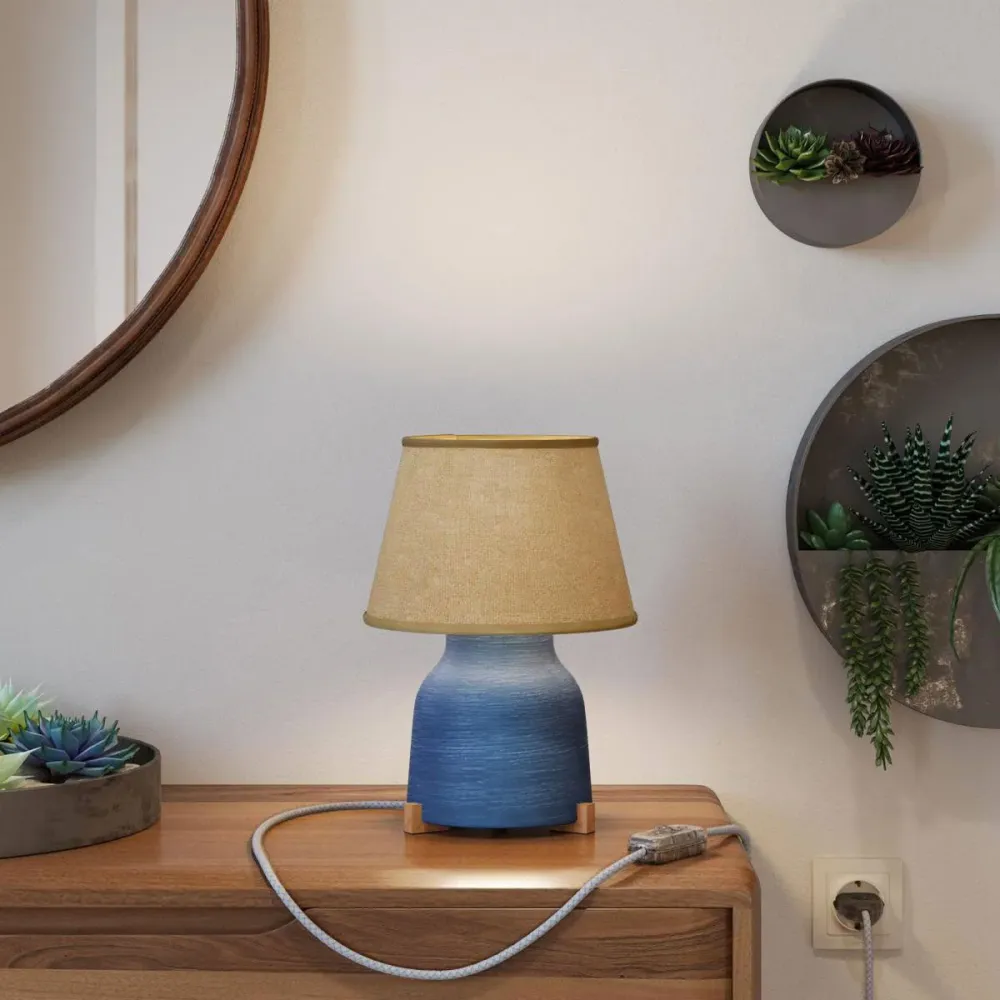 Kit pieds en bois, support pour lampe de table - Neutre