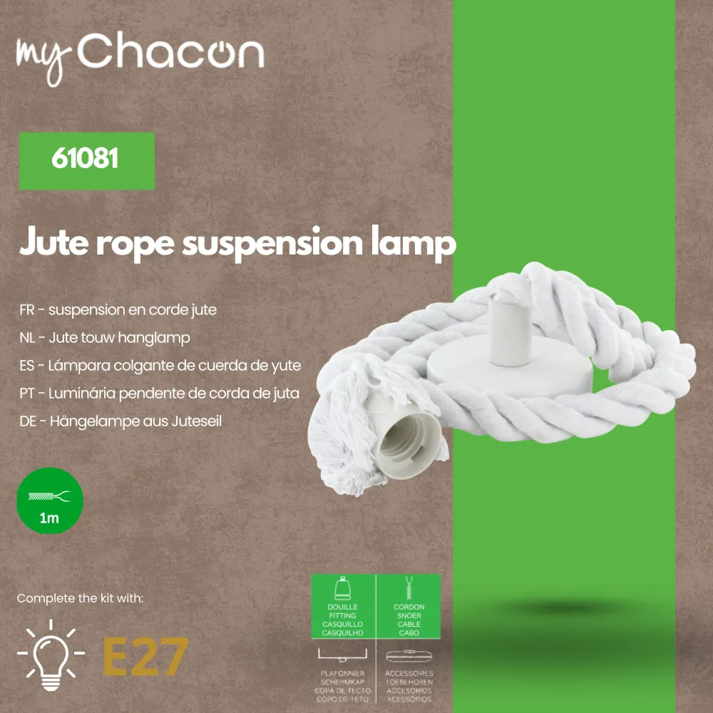 Kit suspension en corde - blanc
