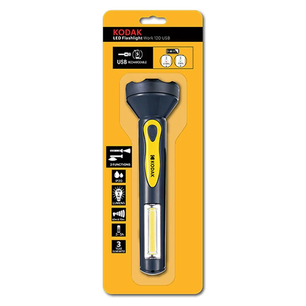 Lampe de poche DEL Work 120 USB Kodak
